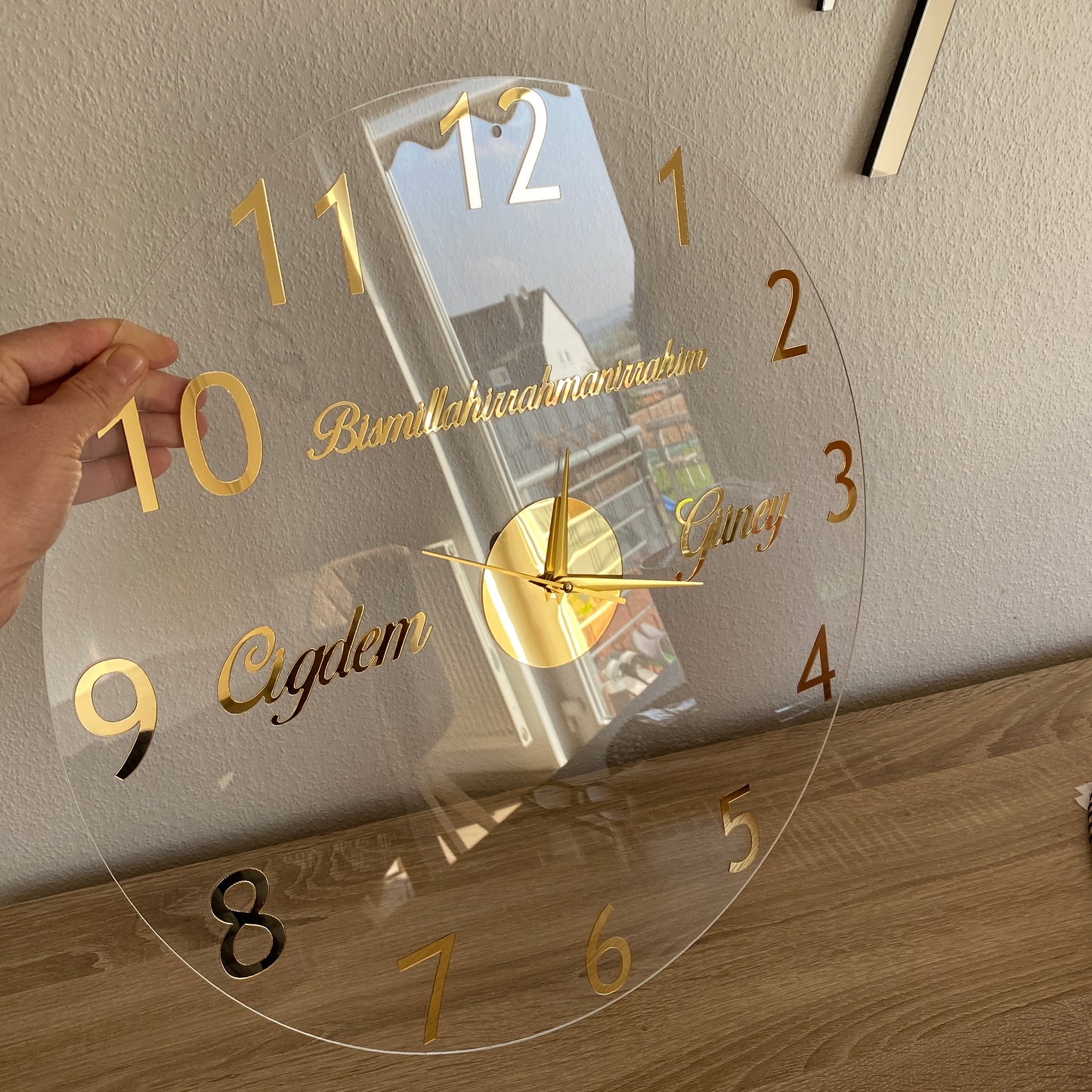 Wanduhr Plexiglas Hochglanz